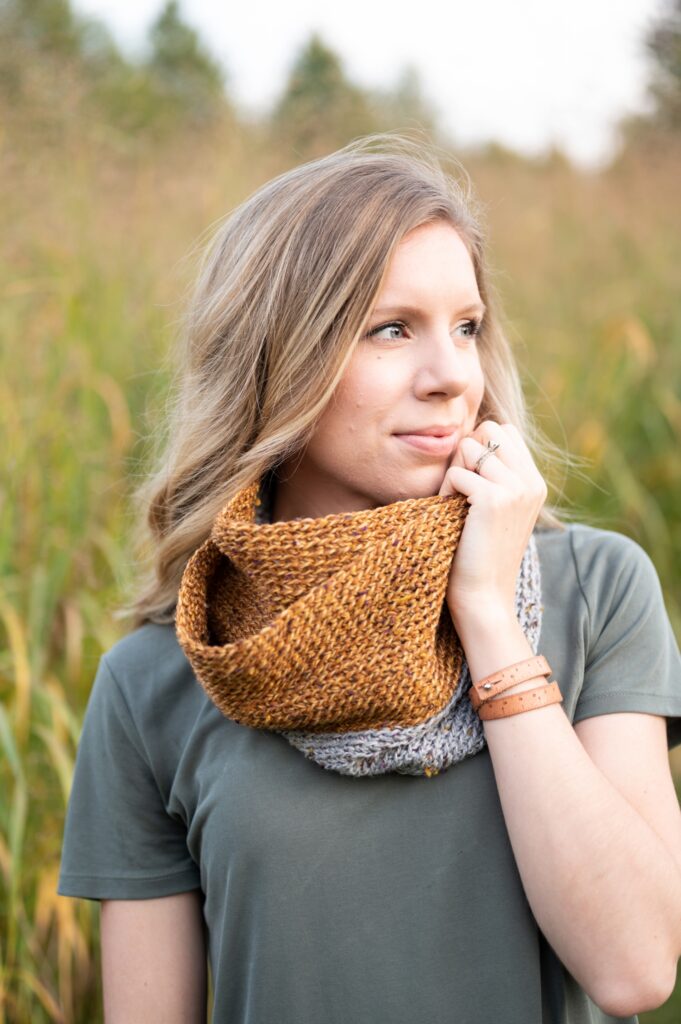 Free Crochet Pattern: Half n Half Infinity Scarf - Woods and Wool