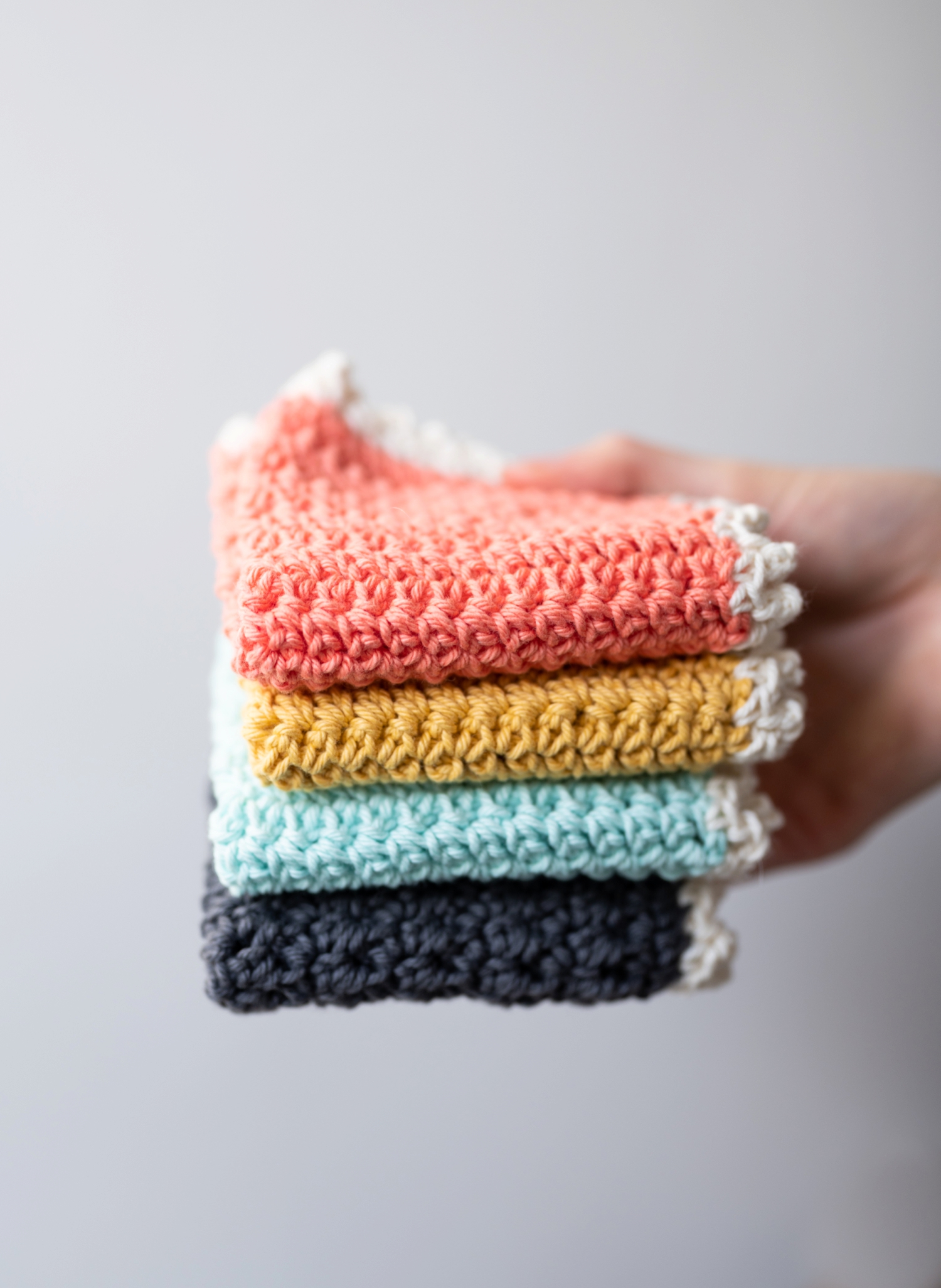 Simple Border Wash Cloth Set Of 2